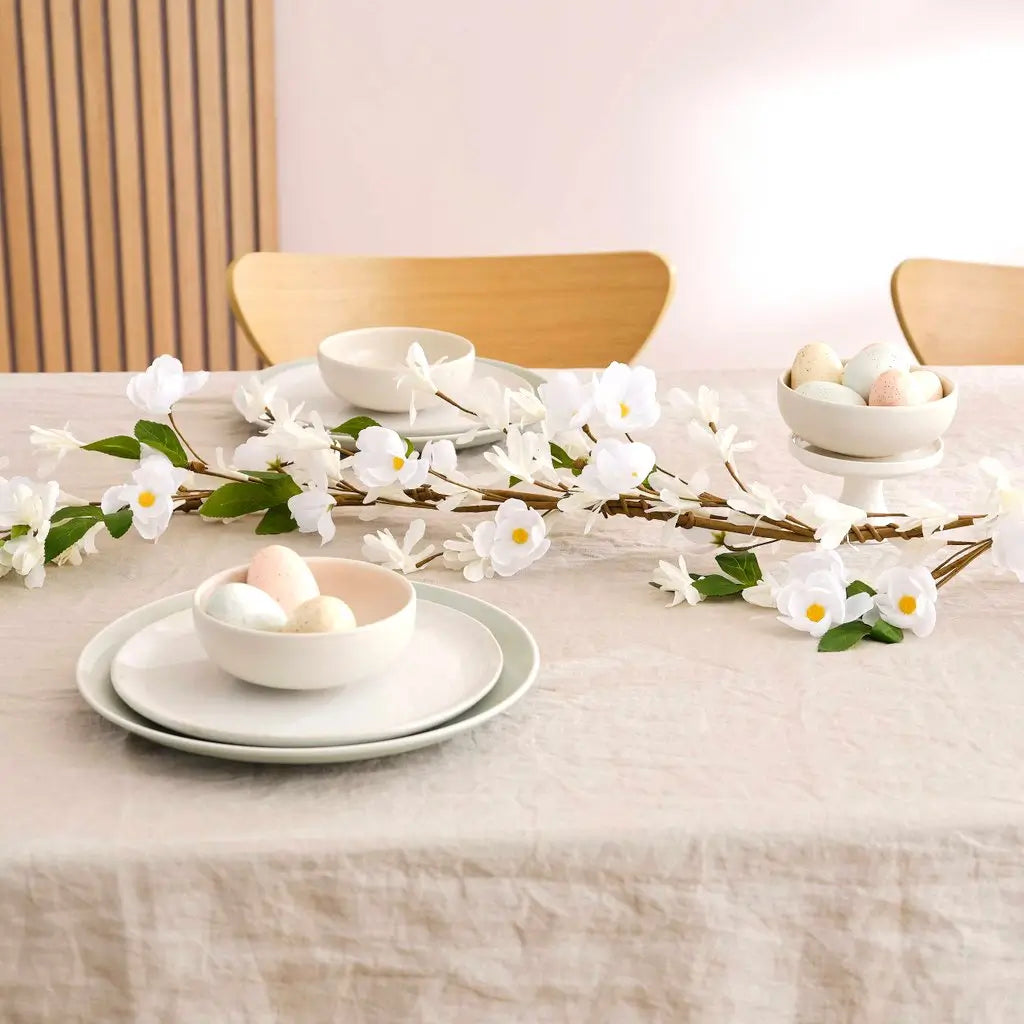 Hey Bunny White Blossom Artificial Flower Garland