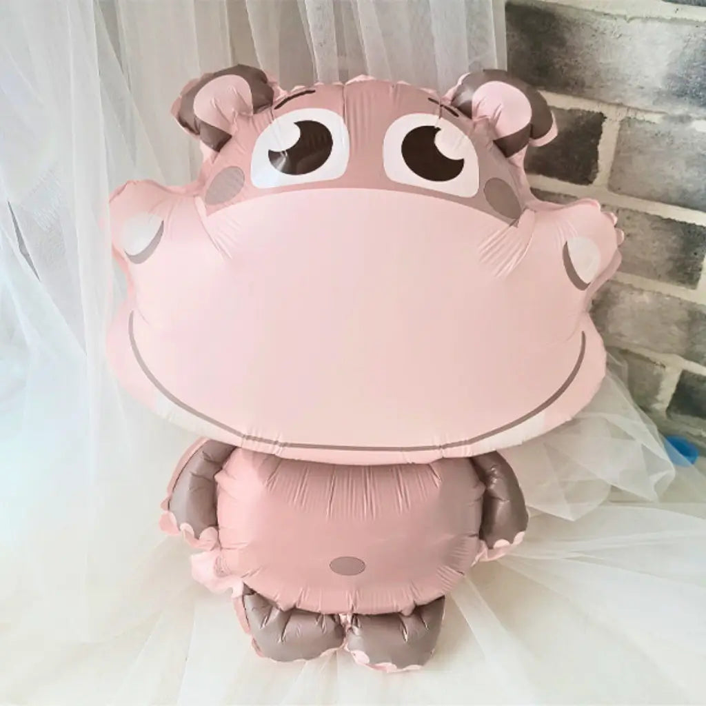 Cute Hippopotamus Shaped Foil Balloon