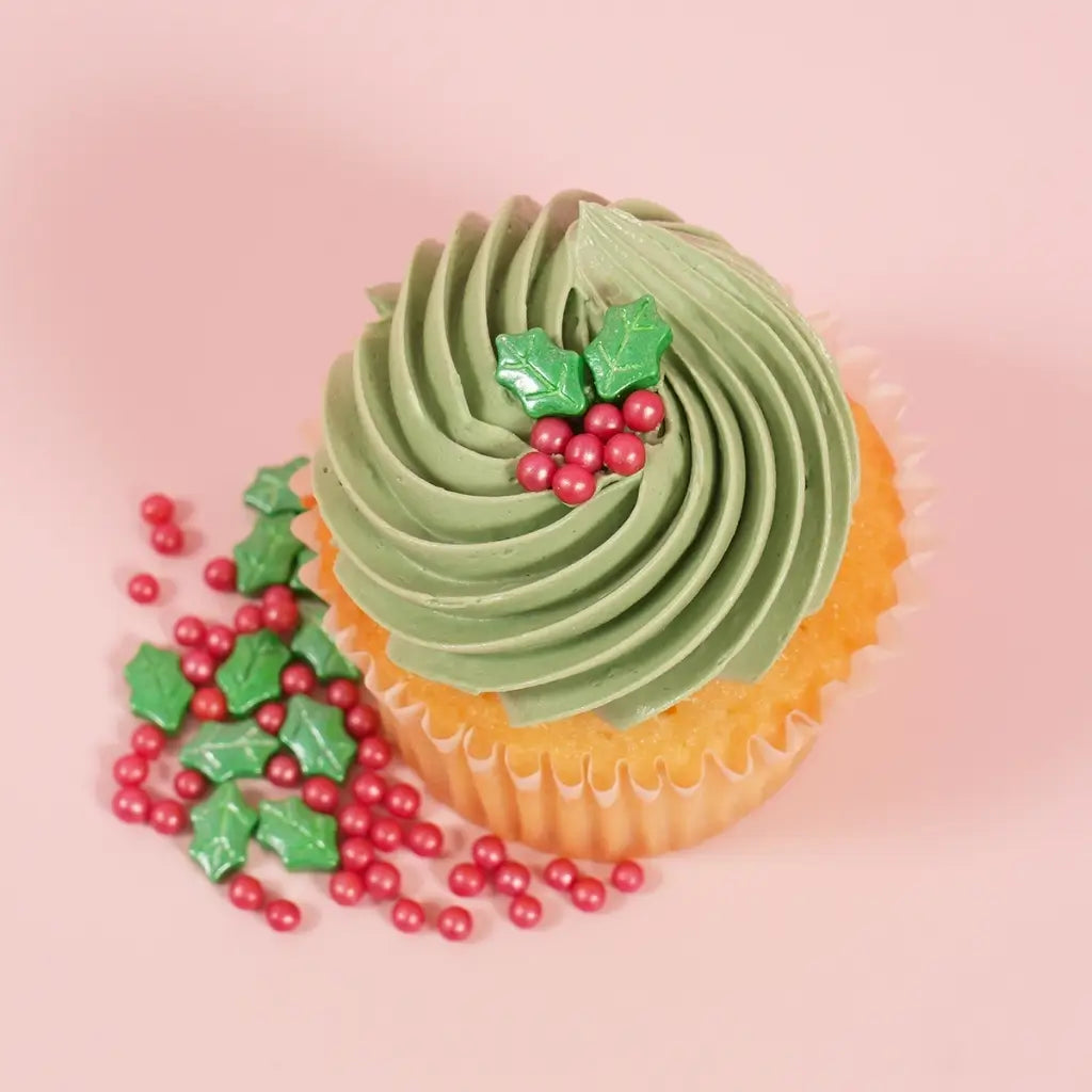 Glass JOY bauble with Christmas sprinkles, gold cord and gift tag