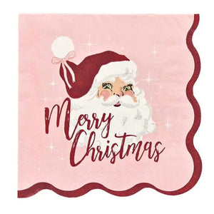Santa Baby Christmas napkins featuring vintage Santa design for festive table décor