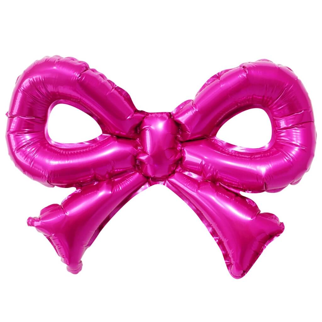 Hot Pink Bow Knot Foil Balloon 22cm x 30.7cm
