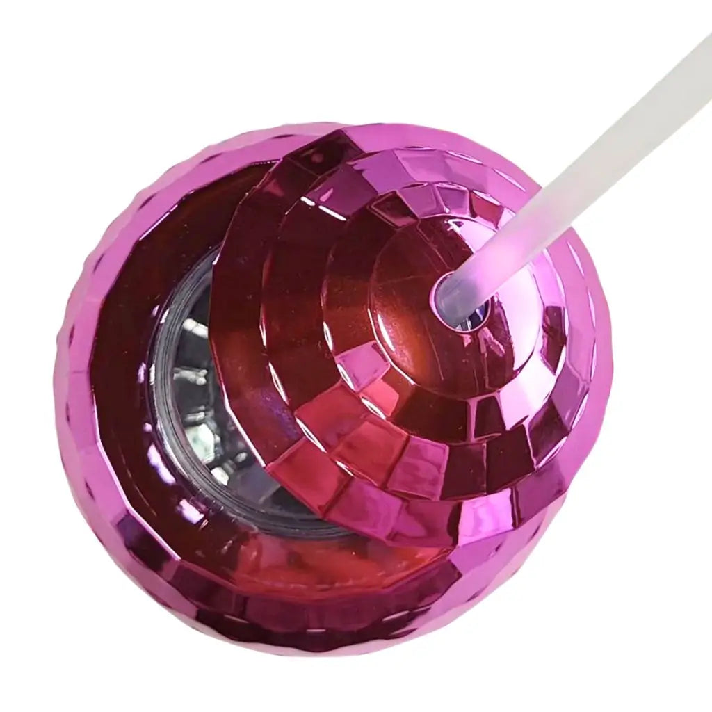 Hot Pink Disco Ball Cocktail Cup Party Novelty