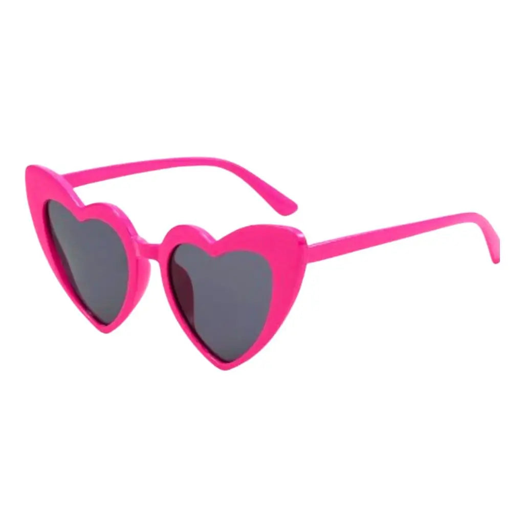 Hot Pink Heart Shaped Cat Eye Plastic Sunglasses