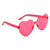 Hot Pink Love Heart Party Sunglasses