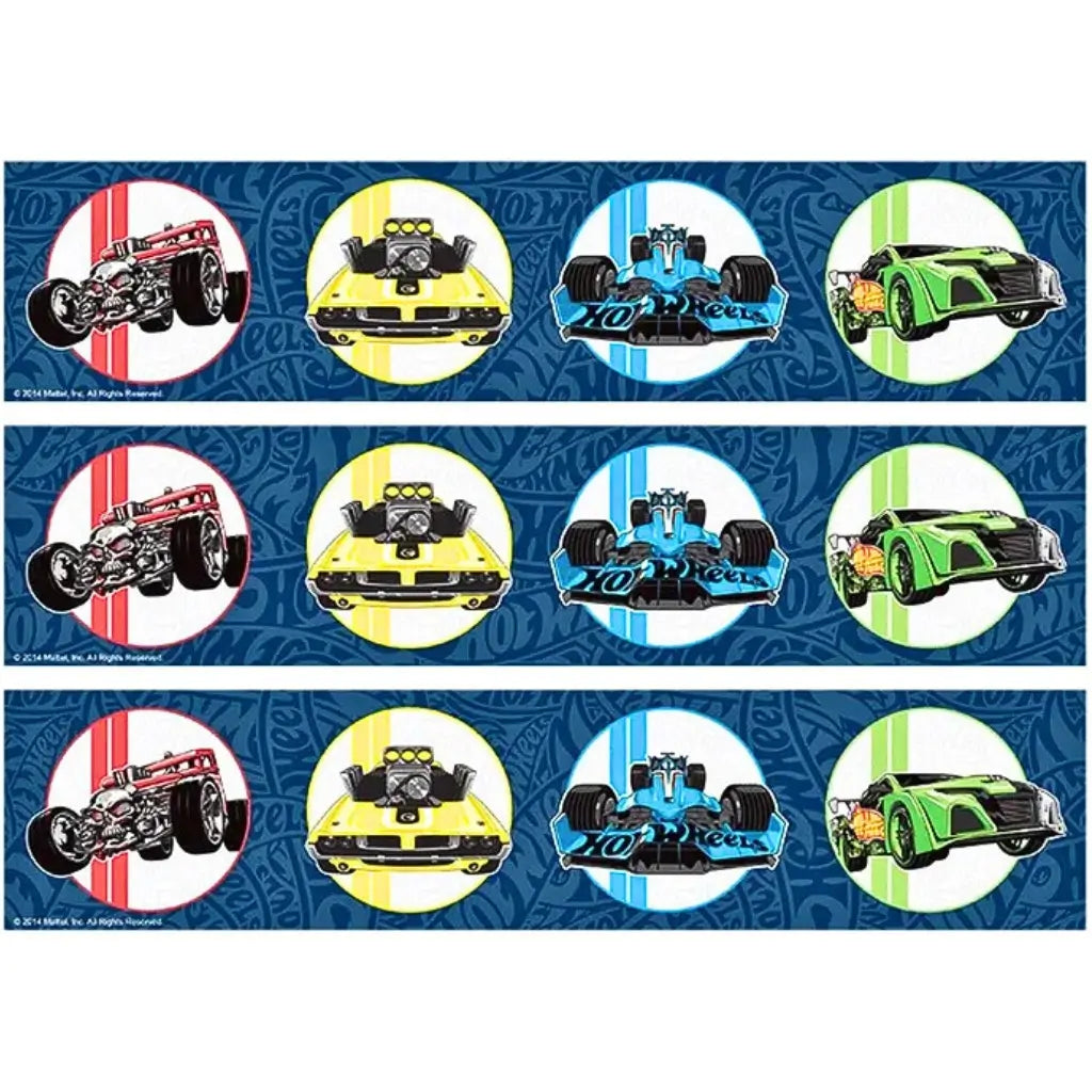 Hot Wheels edible icing cake strips for wrapping birthday cakes