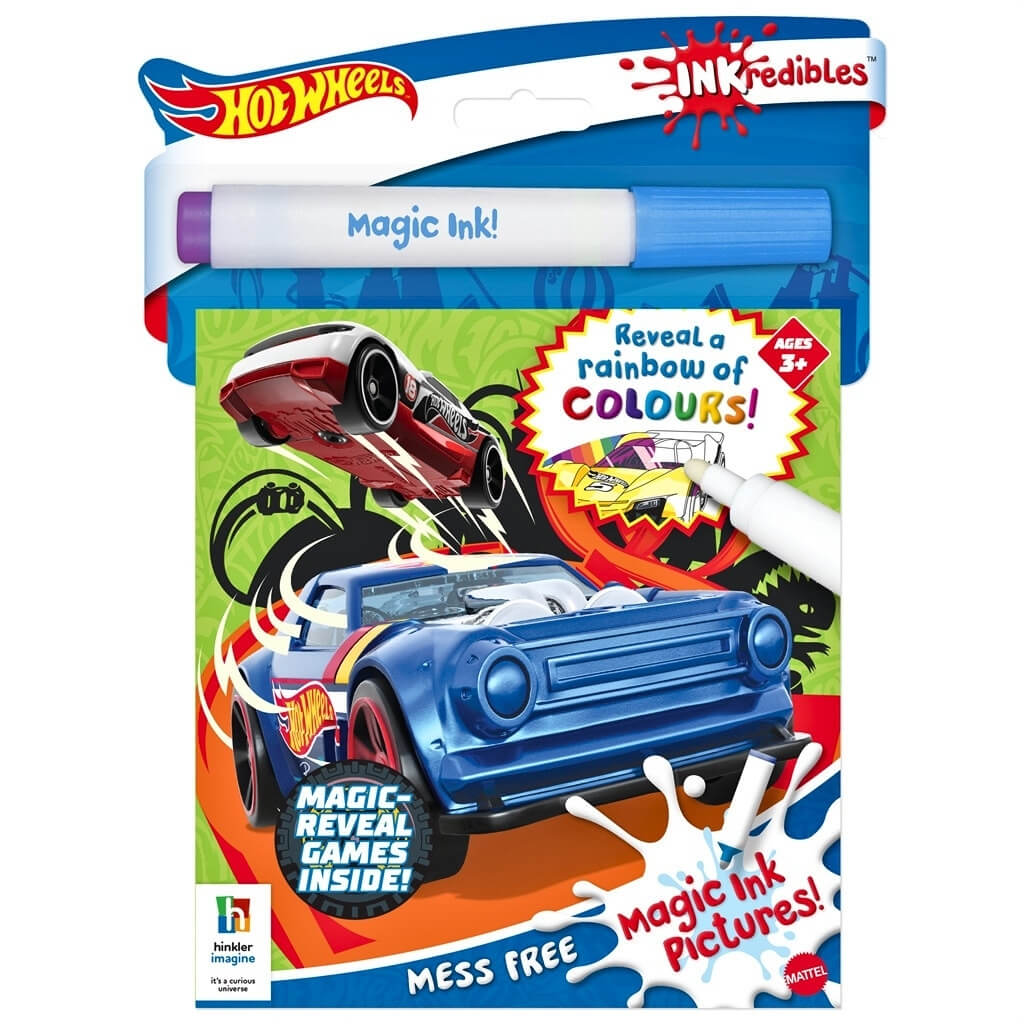 Hot Wheels Inkredibles Magic Ink Pictures activity book