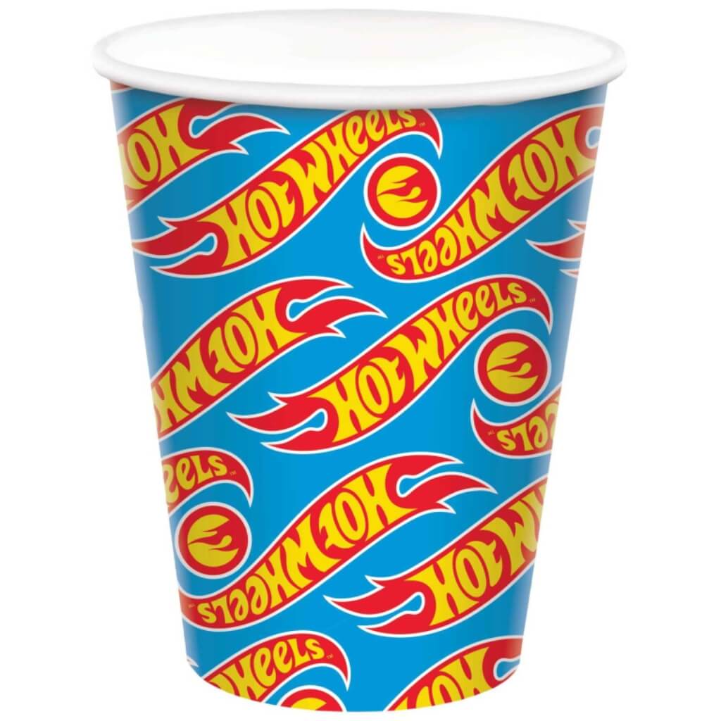 Hot Wheels Paper Cups 266ml 8pk