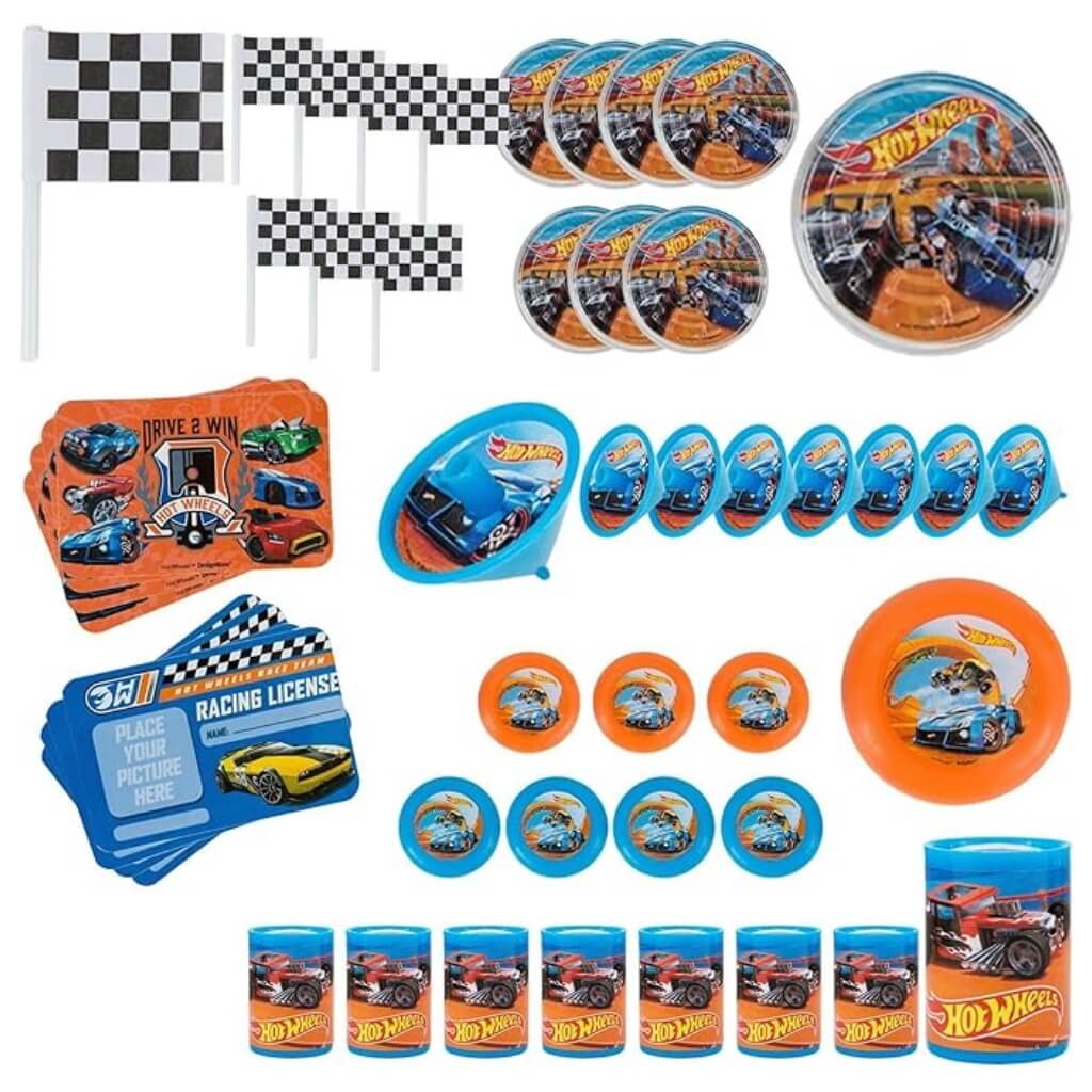 Pack of 48 Hot Wheels Wild Racer Mega Mix Favours Value Pack.