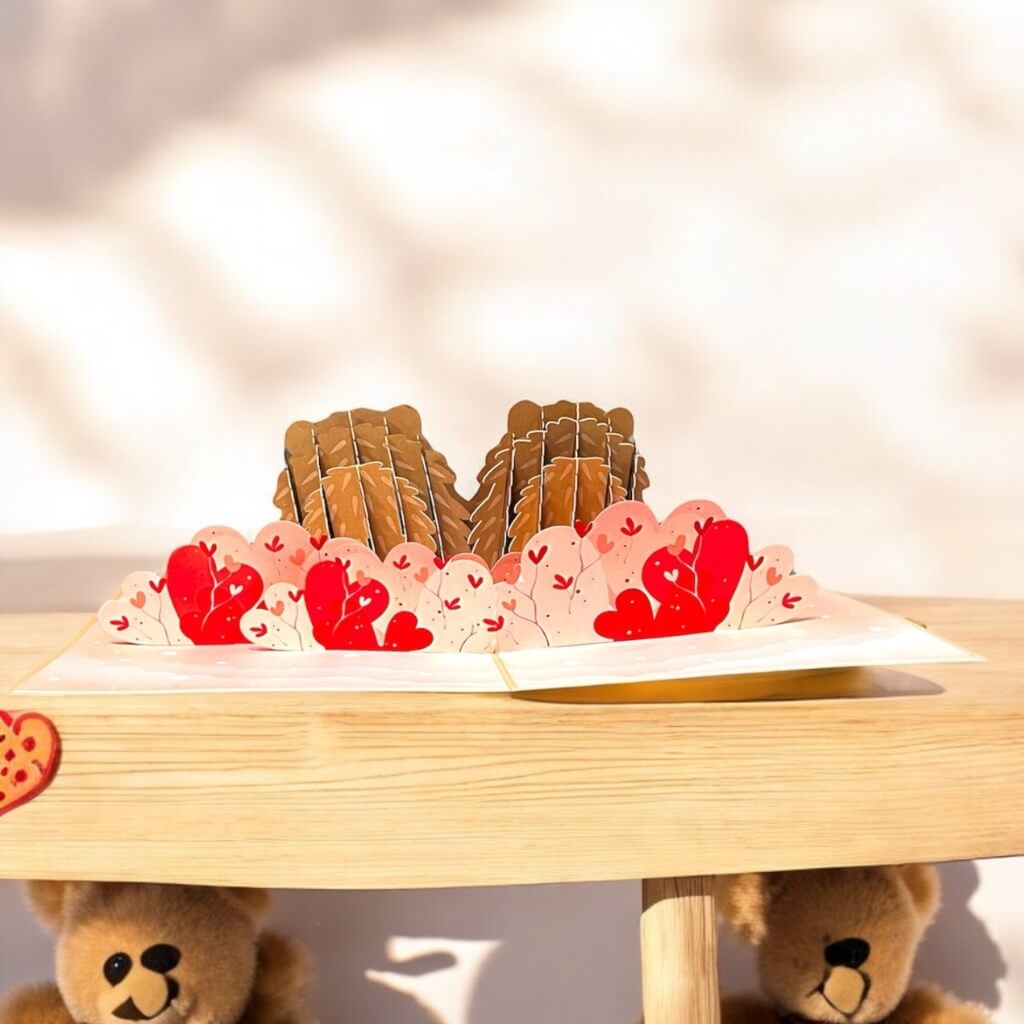 I LOVE YOU Adorable Hedgehog Couple In Love Card