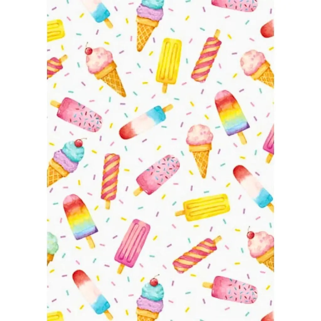 Ice cream wrapping paper colourful design