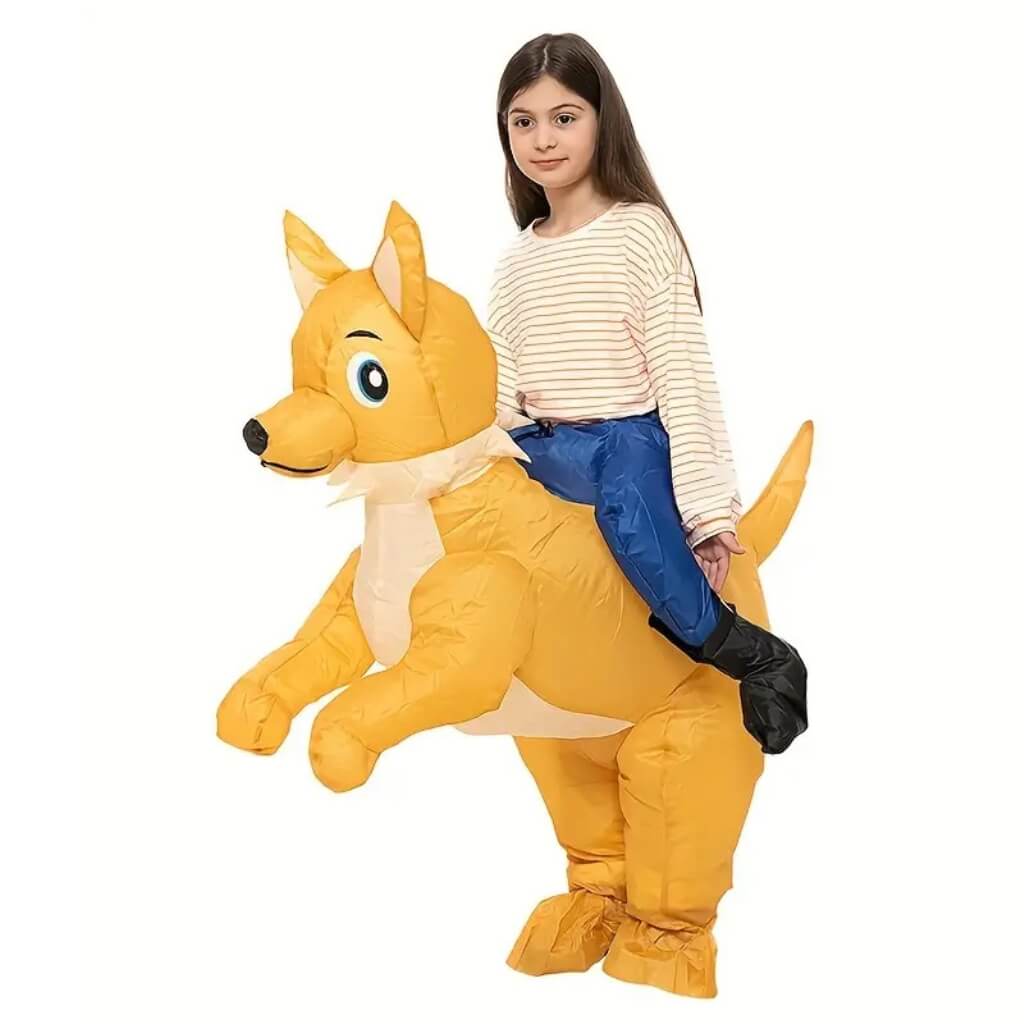 Inflatable Ride On Dog Blow Up Costume Suit for Kids