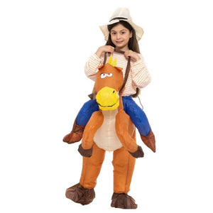 Inflatable Ride On Horse Blow Up Costume Suit for Kids