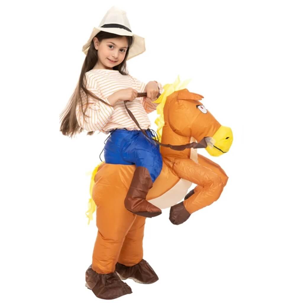 Inflatable Ride On Horse Blow Up Costume Suit for Kids