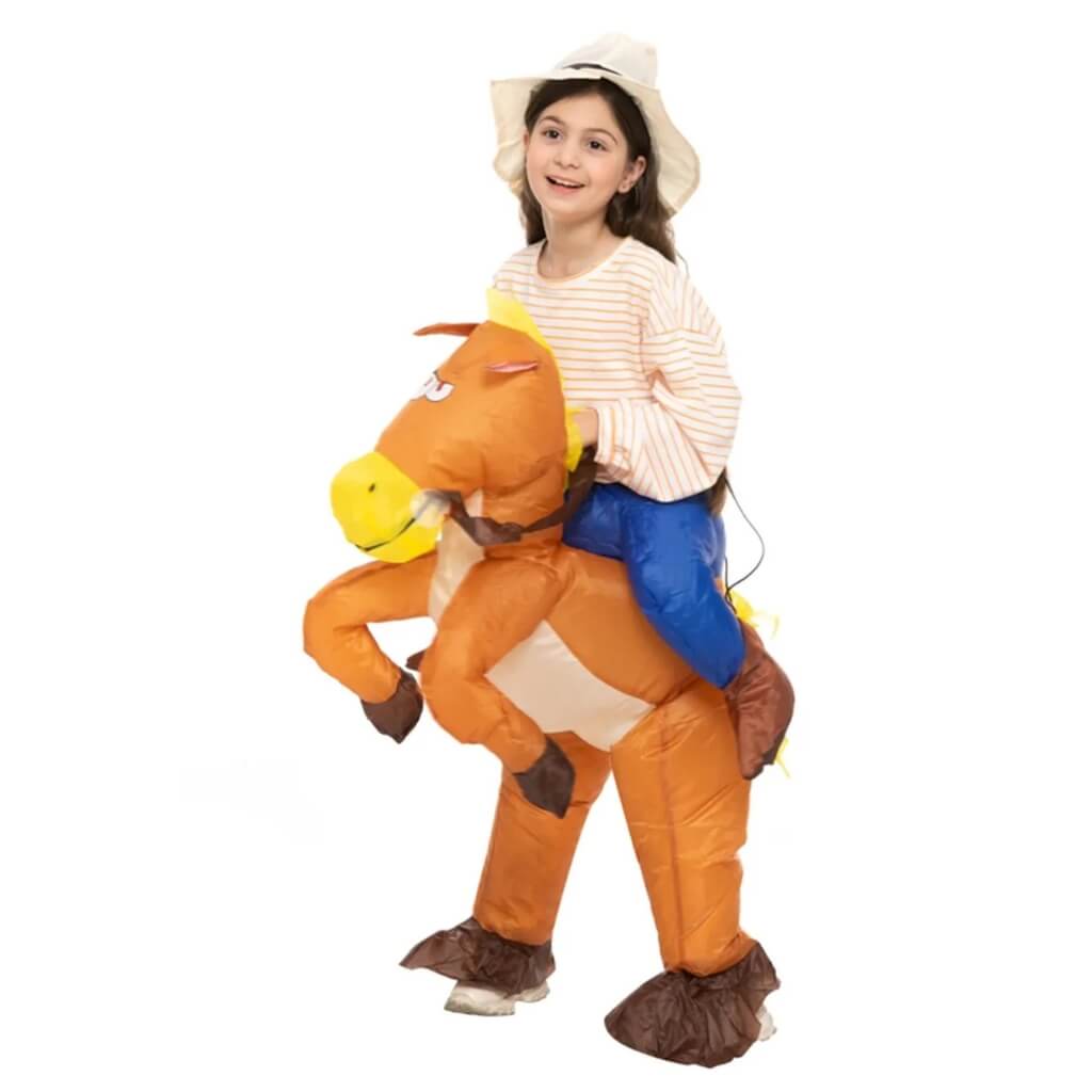 Inflatable Ride On Horse Blow Up Costume Suit for Kids