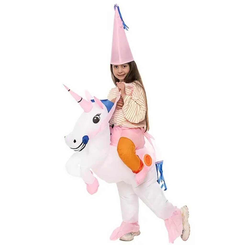 Inflatable Ride On Pink Unicorn Costume Suit for Kids