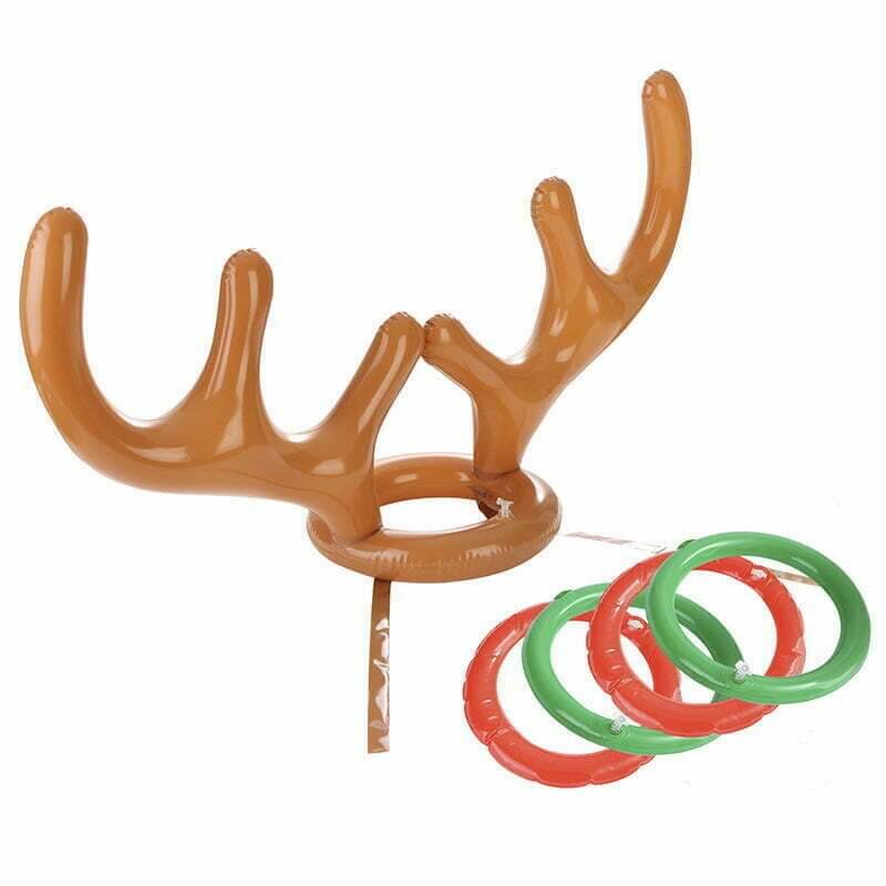 Inflatable Reindeer Hat Ring Toss Game