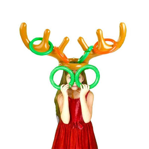 Inflatable Reindeer Hat Ring Toss Game