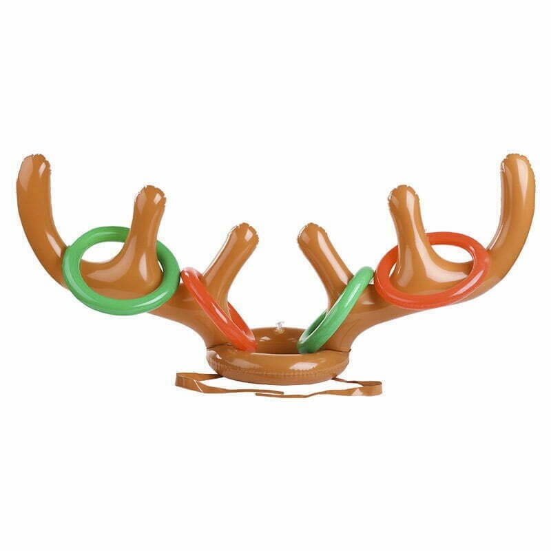 Inflatable Reindeer Hat Ring Toss Game