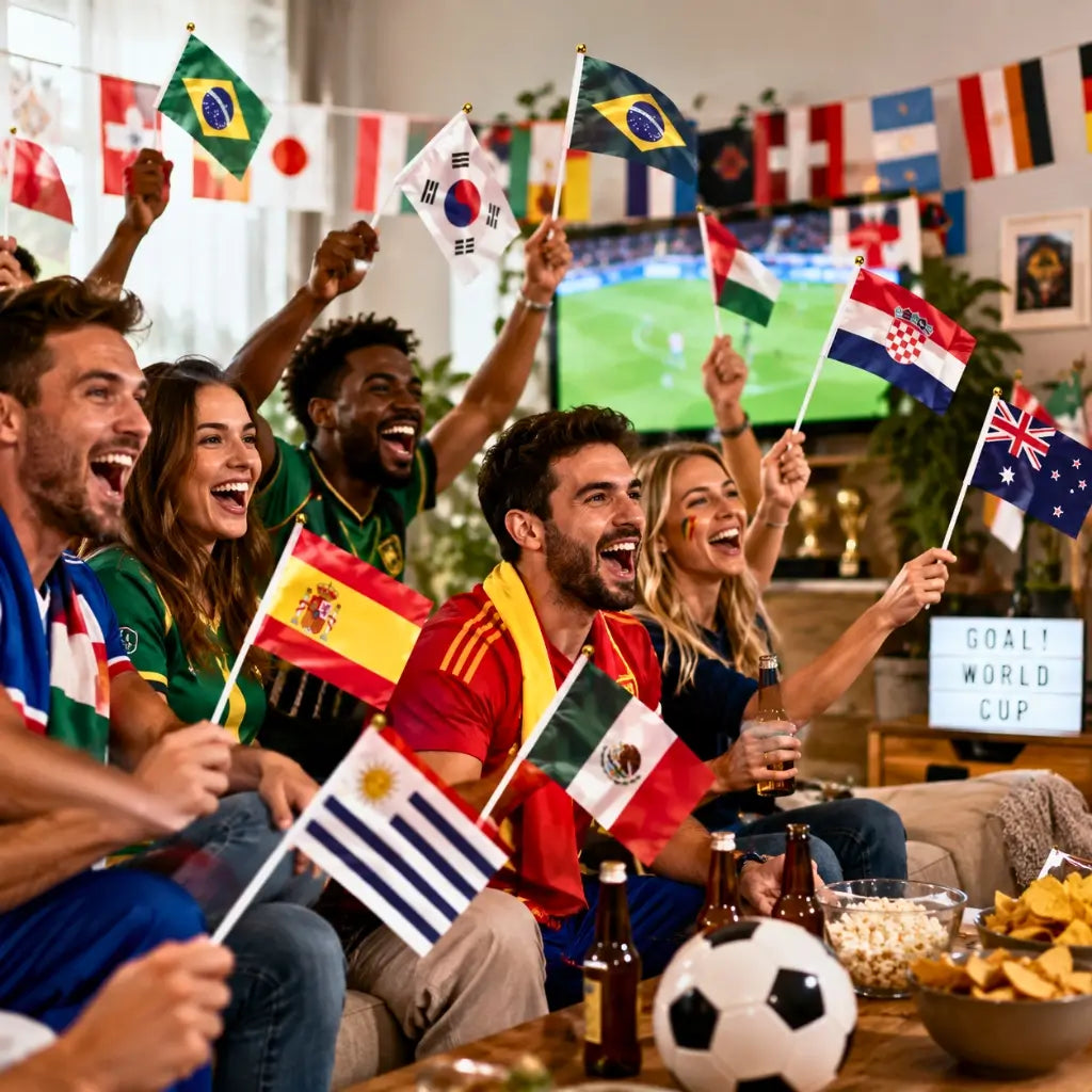 Assorted country flags for soccer celebrations