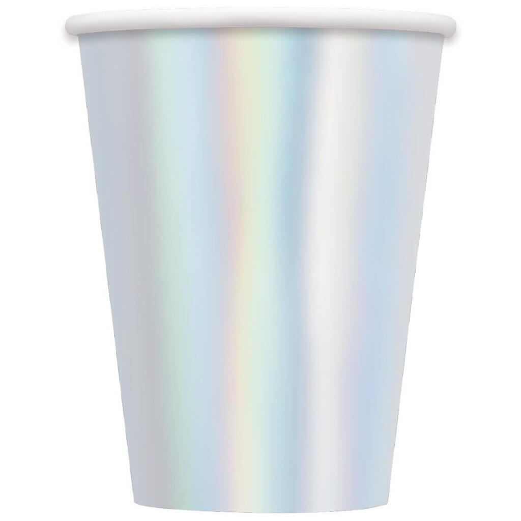 Iridescent Foil Paper Cups 355ml 8pk