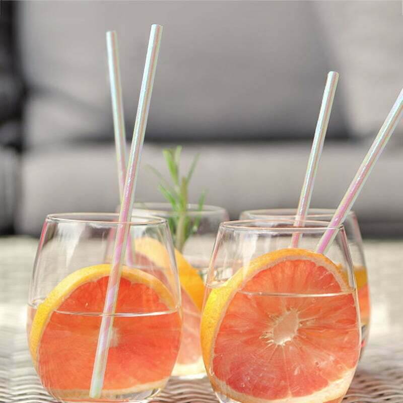 Iridescent Paper Straws 20 Pack
