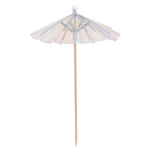 Iridescent Parasol umbrella Picks 25pk