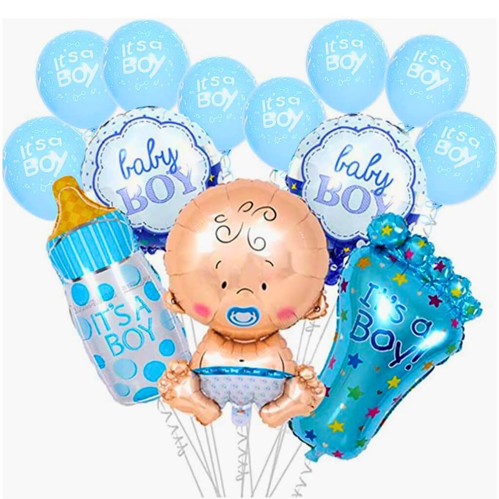 It's A Boy Baby Shower Balloon Bundle 13pk gender reveal party decorations