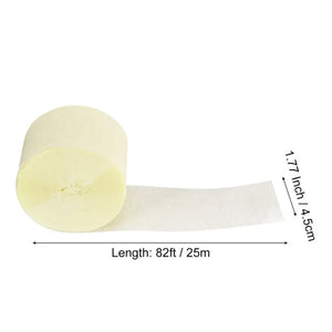 Ivory Crepe Paper Streamer Roll 25m