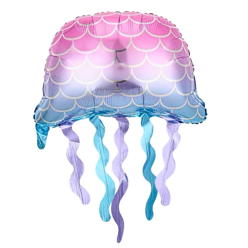 gradient pink purple blue jellyfish foil balloon 60x90cm