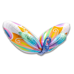 colourful 3d butterfly foil balloon with curvy wing design