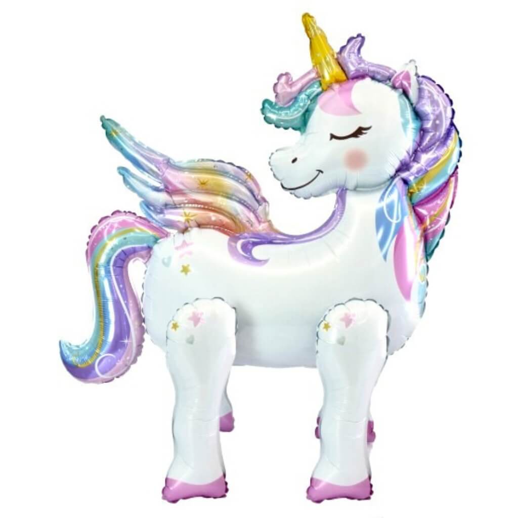 Jumbo Freetanding Rainbow Magical Unicorn Foil Balloon