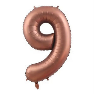 40 Inch Jumbo Chocolate Brown 0-9 Number Foil Balloons number 9