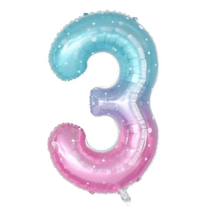 40-inch Jumbo Mermaid Number 3 Foil Balloon