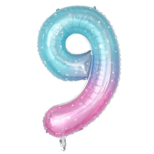 40-inch Jumbo Mermaid Number 9 Foil Balloon