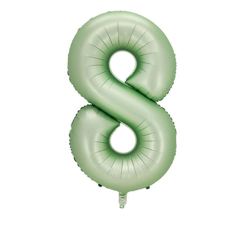 40" Jumbo Olive Green Coloured Number 8 Foil Balloon