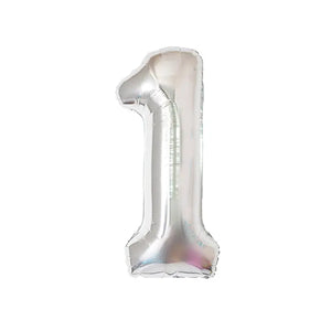40-inch Jumbo Silver Number 1 Foil Balloon