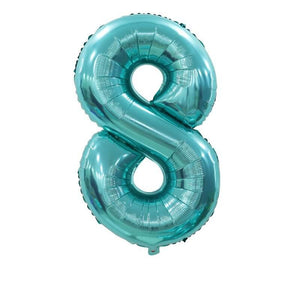 40" Jumbo Tiffany Inspired Coloured Number 8 Foil Balloon