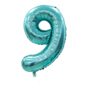 40" Jumbo Tiffany Inspired Coloured Number 9 Foil Balloon