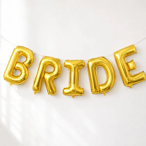 40-inch Jumbo Gold BRIDE Foil Balloon Banner.