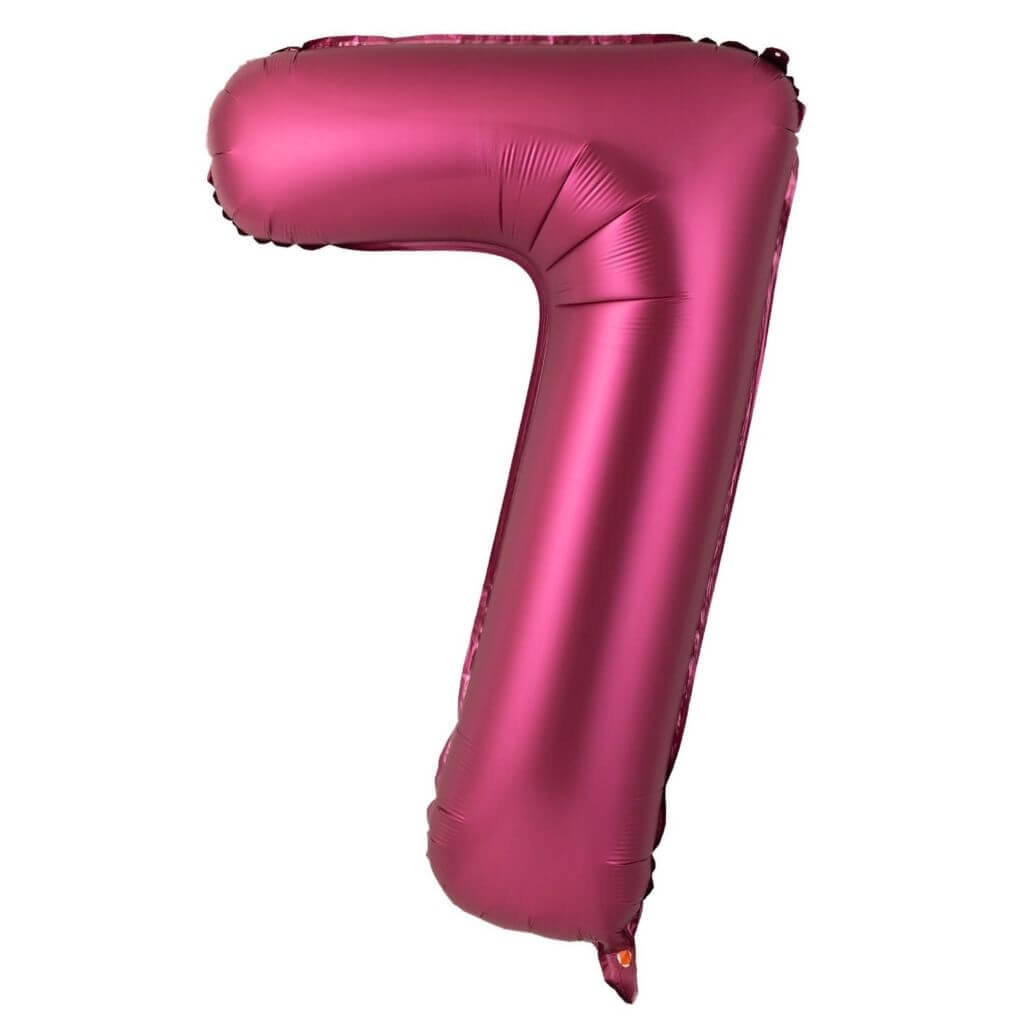 40-inch Jumbo Burgundy Number 7 Foil Balloon