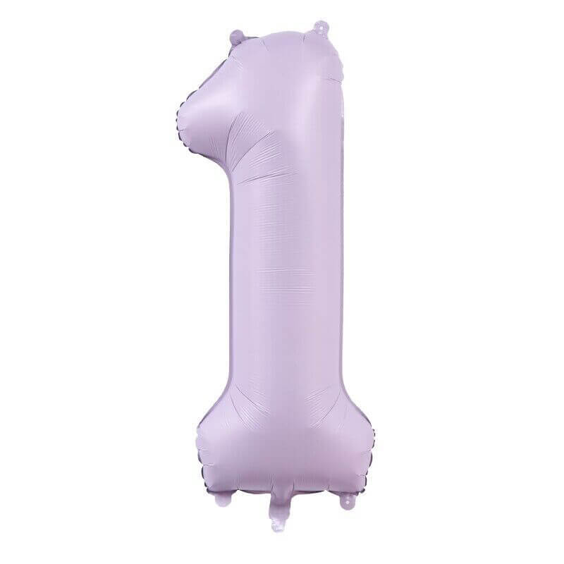 40-inch Jumbo Pastel Lilac 0-9 Number Foil Balloon
