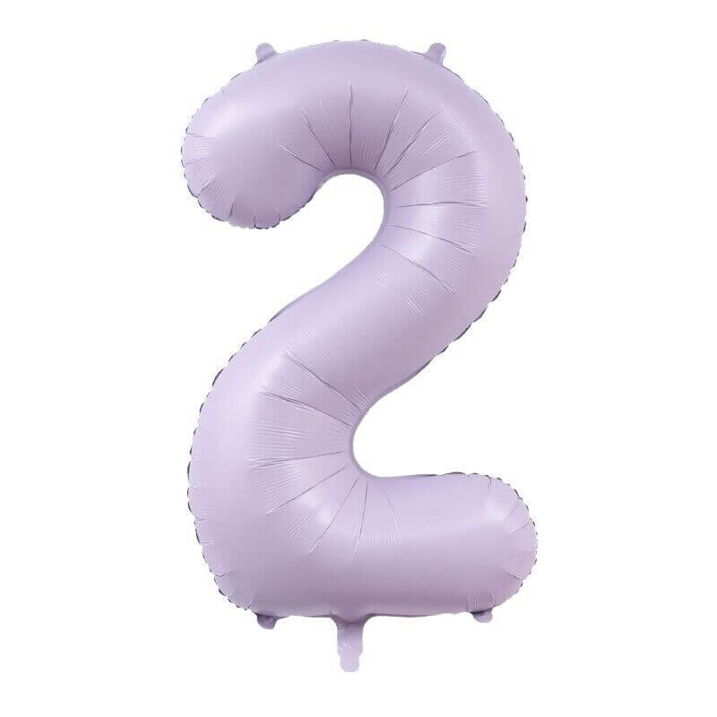 40-inch Jumbo Pastel Lilac 0-9 Number Foil Balloon