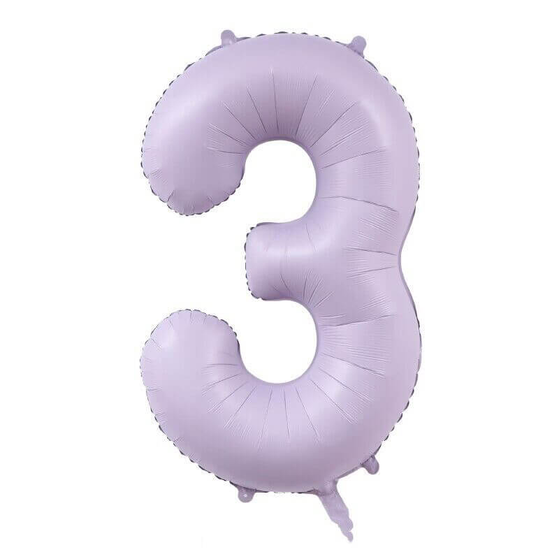 40-inch Jumbo Pastel Lilac 0-9 Number Foil Balloon