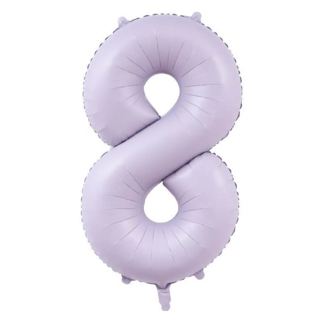 40-inch Jumbo Pastel Lilac 0-9 Number Foil Balloon