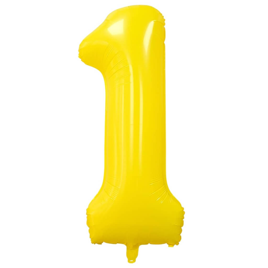 40-inch yellow number 1 foil balloon for birthday parties