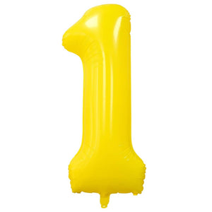 40-inch yellow number 1 foil balloon for birthday parties