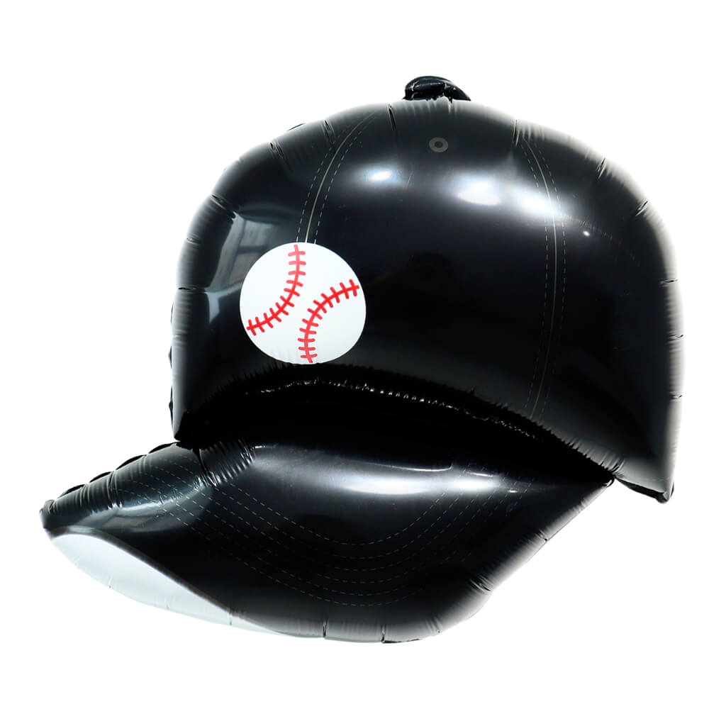 Jumbo Black Baseball Cap Foil Balloon – Sports Party Decoration