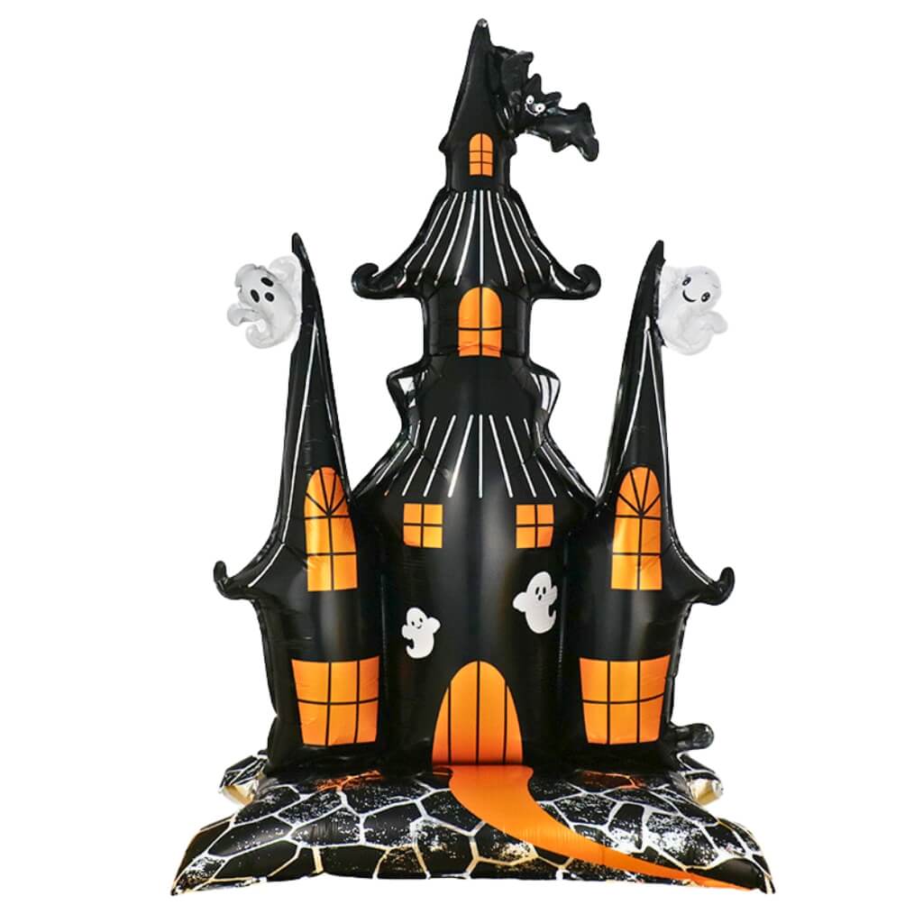 Jumbo 3D Black Haunted Castle Standing Foil Balloon