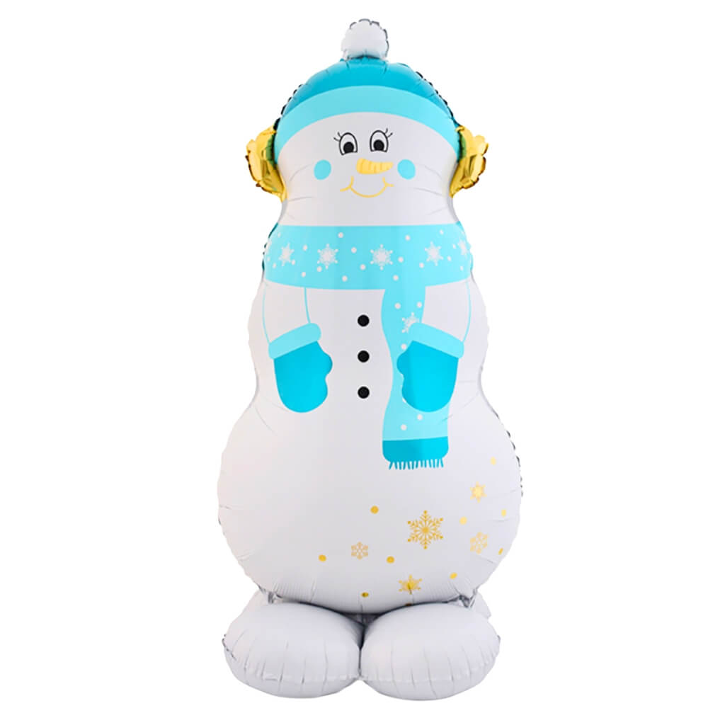 Jumbo Blue Snowman Standing Foil Balloon