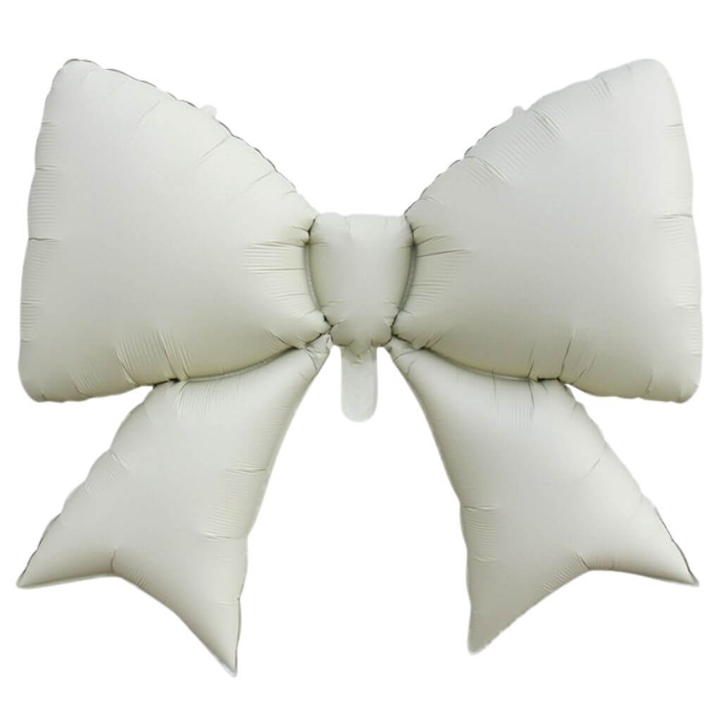 Jumbo white sand Ribbon Bow Foil Balloon Party Decorations